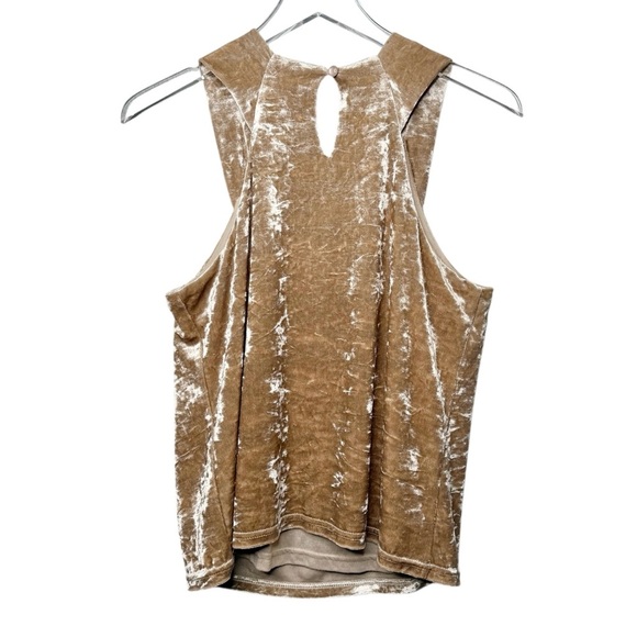 Anthropologie Porridge Crushed Velvet Champage Women’s Sleeveless Top Sz S - Picture 9 of 12